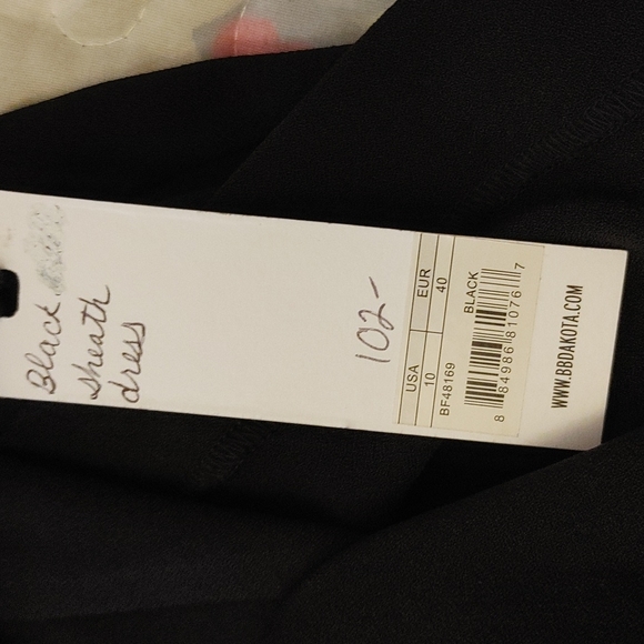 BB DAKOTA BLACK SHEATH DRESS SZ 10 - Picture 8 of 8